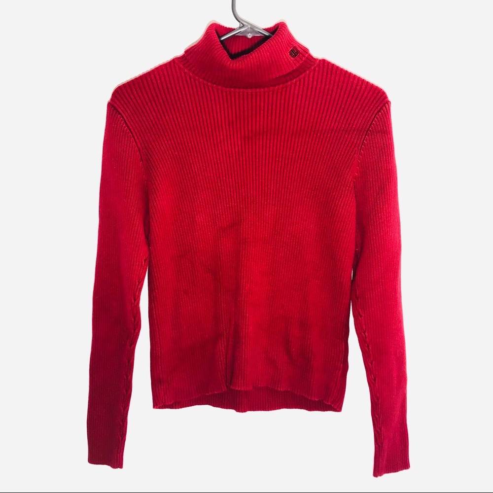 Lauren Ralph Lauren Red Turtle Neck Sweater